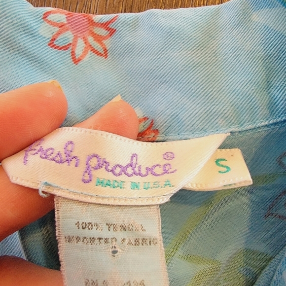 Fresh Produce Button Down Top S - Picture 4 of 8